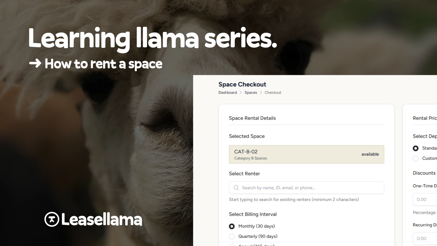 How to Rent a Space: The LeaseLlama Checkout Process