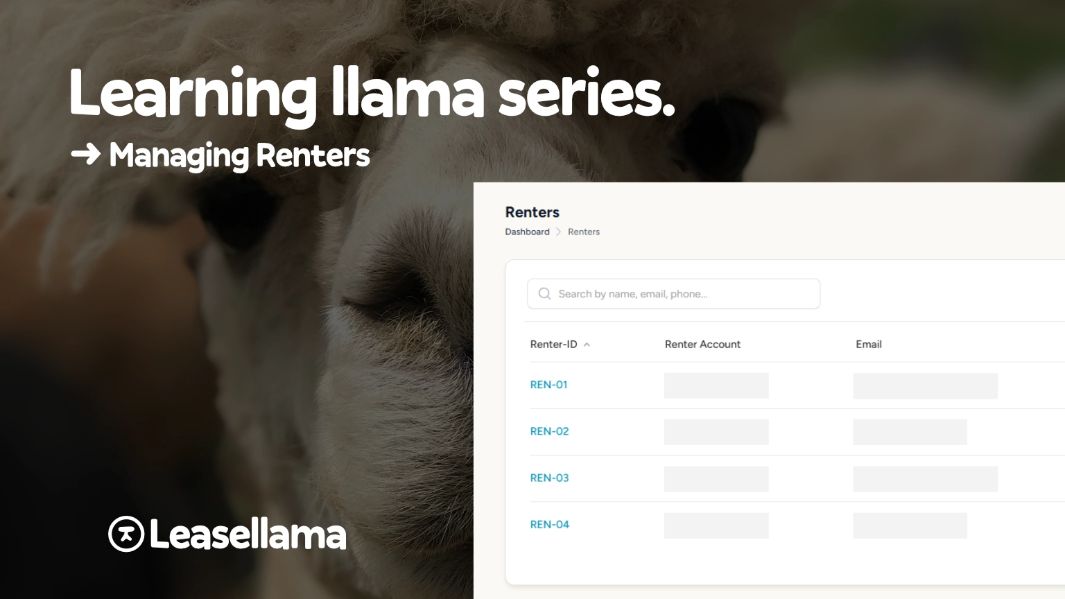 Managing Renters in LeaseLlama